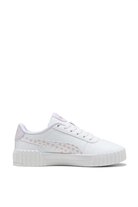 Puma 400650 01 Carına 3.0 Beach Florals Jr Puma Whıte-Rose Mauve-Lılac Frost Zenne Yuruyus Ayakkabısı
