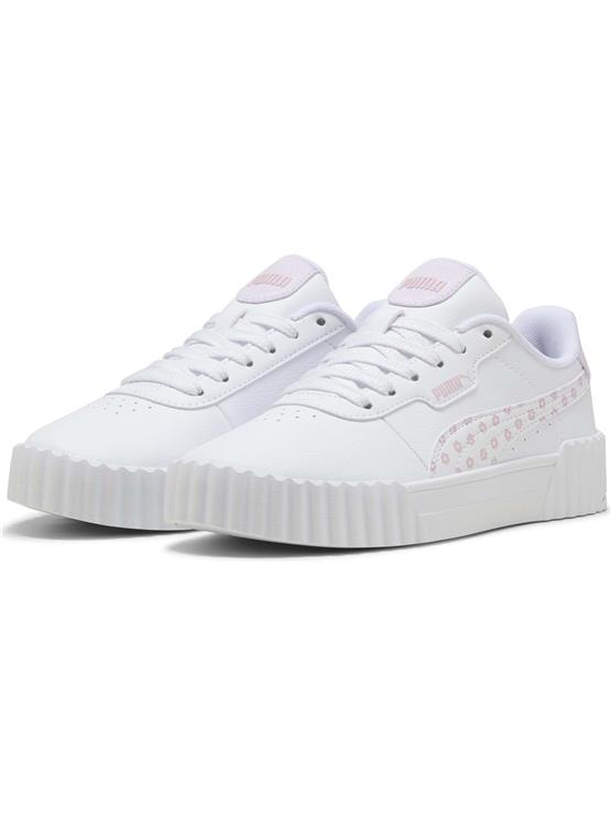 Puma 400650 01 Carına 3.0 Beach Florals Jr Puma Whıte-Rose Mauve-Lılac Frost Zenne Yuruyus Ayakkabısı