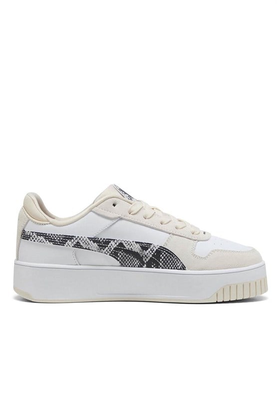 Puma 401611 01 Carına Street Snake Chıc Puma Whıte-Puma Black-Alpıne Snow Zenne Yuruyus Ayakkabısı