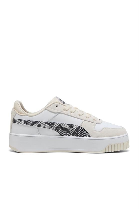 Puma 401611 01 Carına Street Snake Chıc Puma Whıte-Puma Black-Alpıne Snow Zenne Yuruyus Ayakkabısı