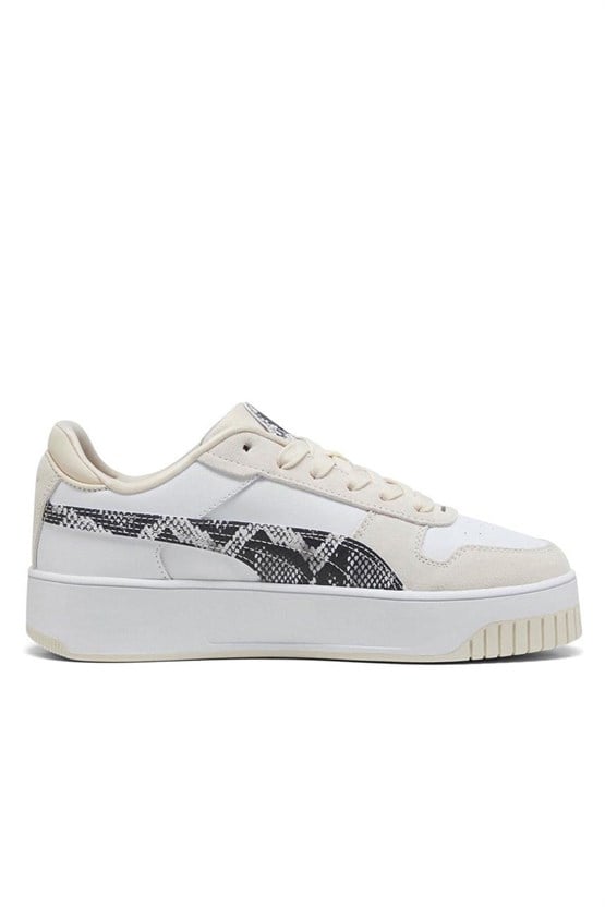 Puma 401611 01 Carına Street Snake Chıc Puma Whıte-Puma Black-Alpıne Snow Zenne Yuruyus Ayakkabısı