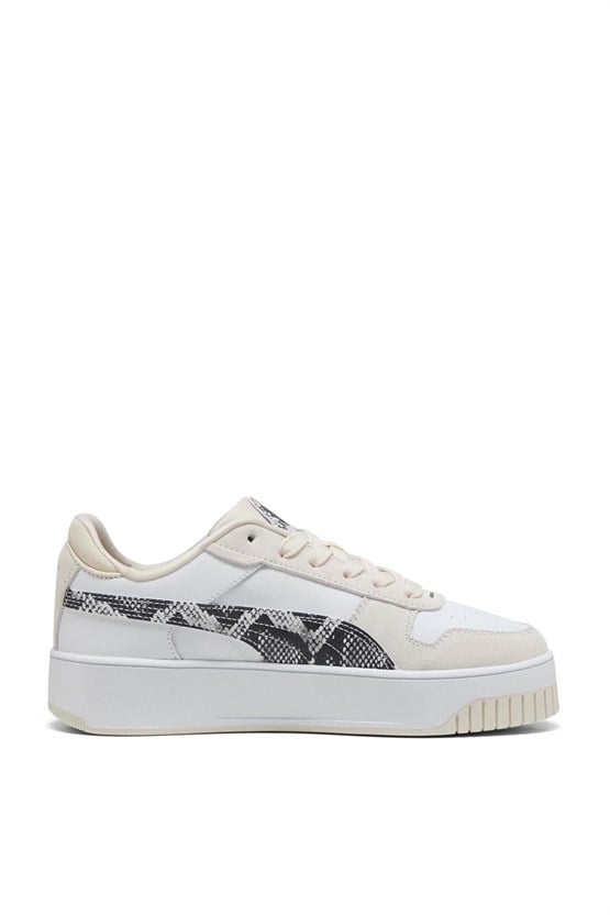 Puma 401611 01 Carına Street Snake Chıc Puma Whıte-Puma Black-Alpıne Snow Zenne Yuruyus Ayakkabısı