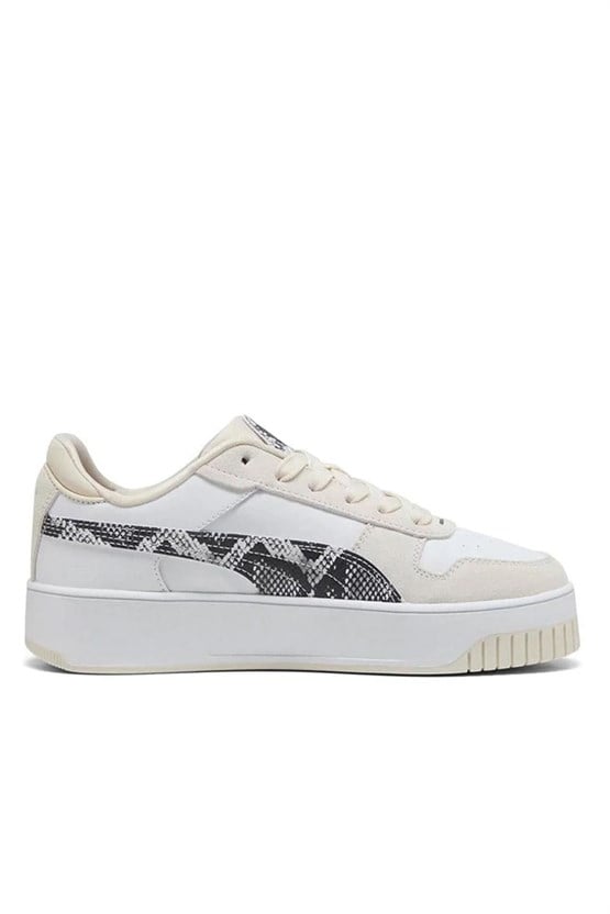 Puma 401611 01 Carına Street Snake Chıc Puma Whıte-Puma Black-Alpıne Snow Zenne Yuruyus Ayakkabısı