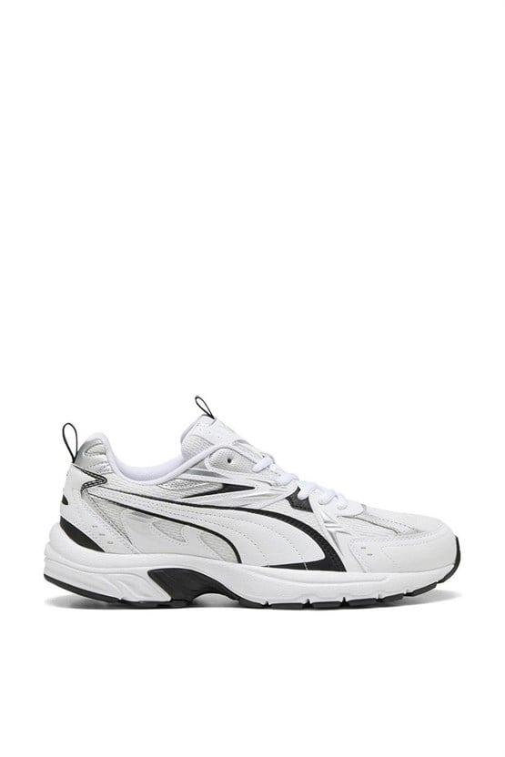 Puma 402623-01 Mılenıo Tech_ Whıte-Puma Black-Puma Sılver Unısex Yuruyus Ayakkabısı