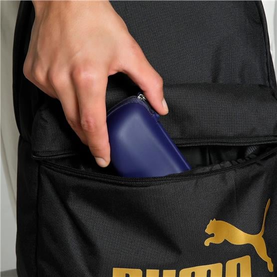 Puma 91164-03 Puma Phase Backpack Puma Black-Gold-No.1 Logo Unısex Sırt Cantası