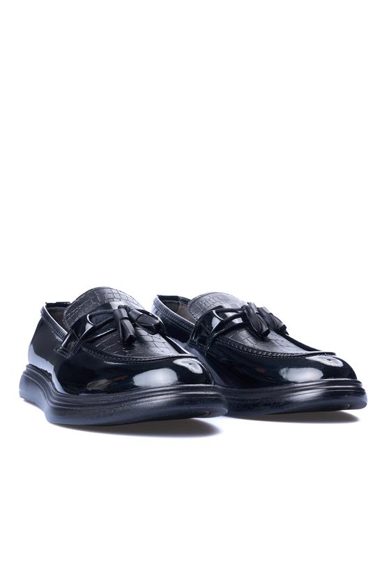 Rasgo R97 Siyah Rugan Erkek Ayakkabı