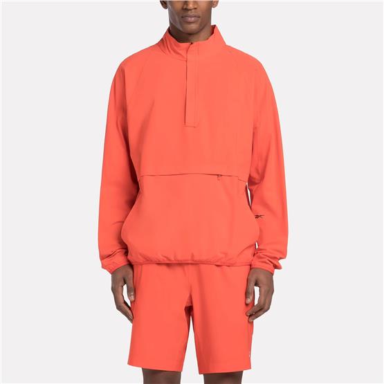 Reebok 100075695 Actıv Coll Skystretch Woven Anorak Kırmızı Erkek Ruzgarlık