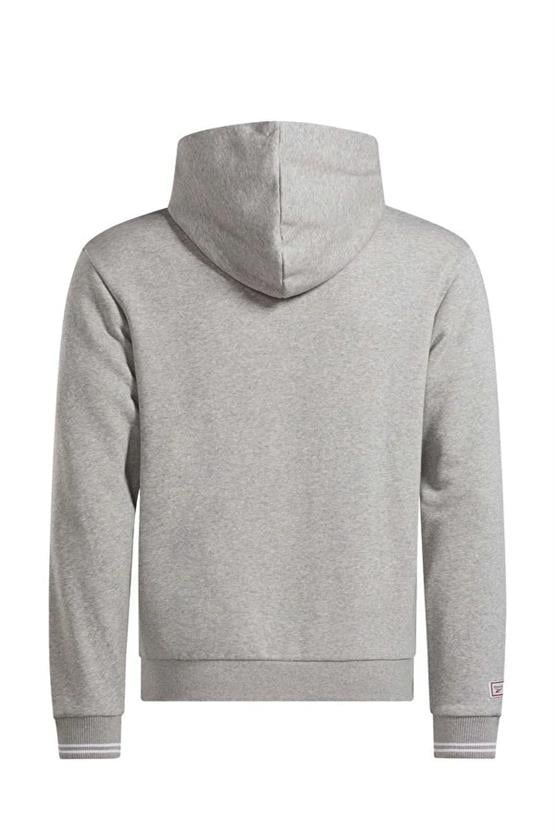 Reebok A10194401207 4W Cl Unıform Hoodıe Grı Melanj Erkek Kapsonlu Sweatshırt