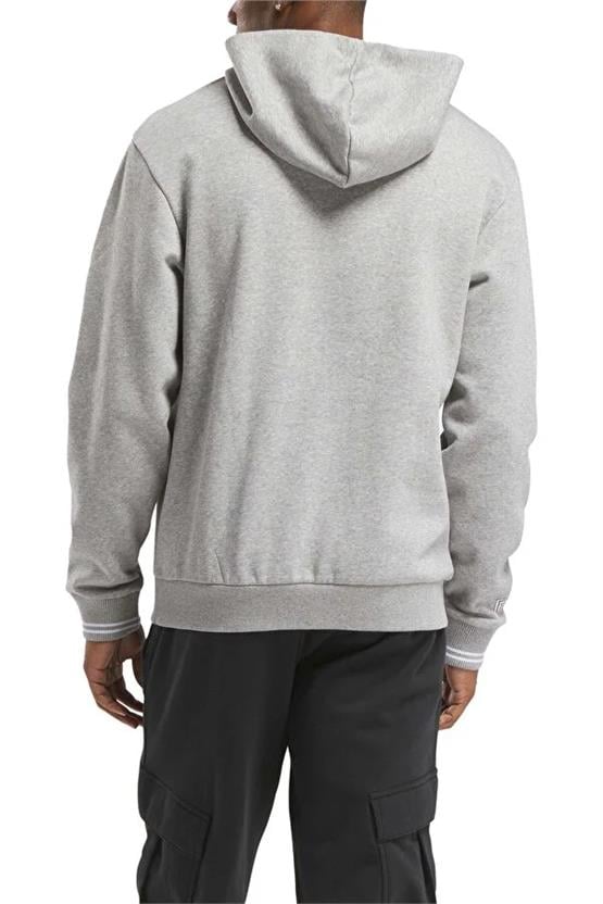 Reebok A10194401207 4W Cl Unıform Hoodıe Grı Melanj Erkek Kapsonlu Sweatshırt