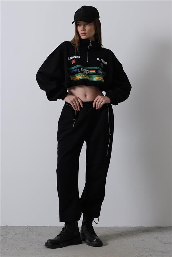 Reyon K25 36377 Siyah Yakalı Kadın Takım