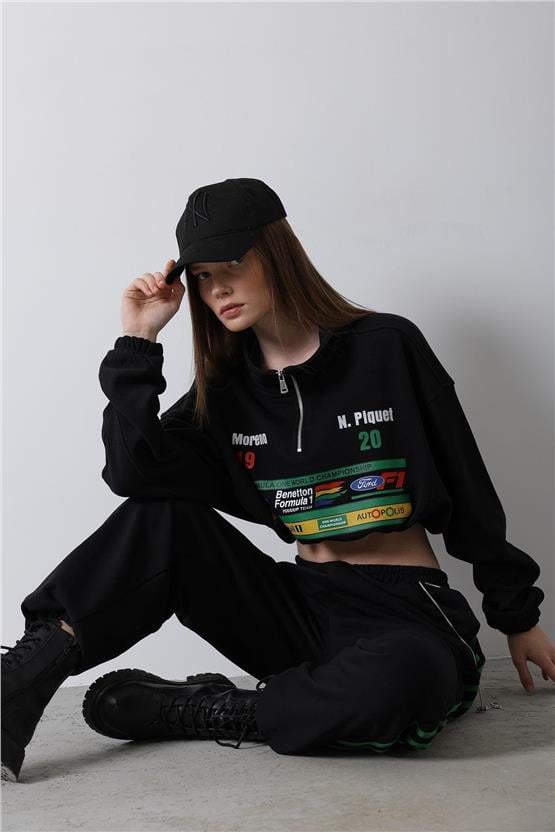 Reyon K25 36377 Siyah Yakalı Kadın Takım