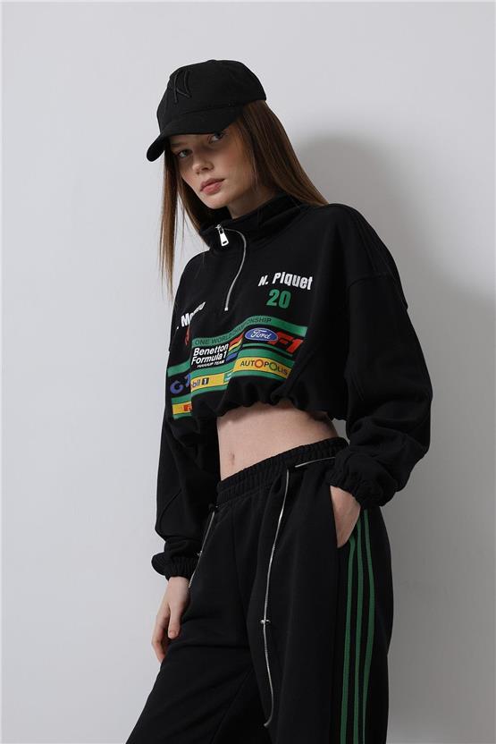 Reyon K25 36377 Siyah Yakalı Kadın Takım