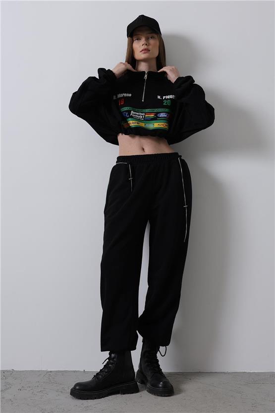 Reyon K25 36377 Siyah Yakalı Kadın Takım