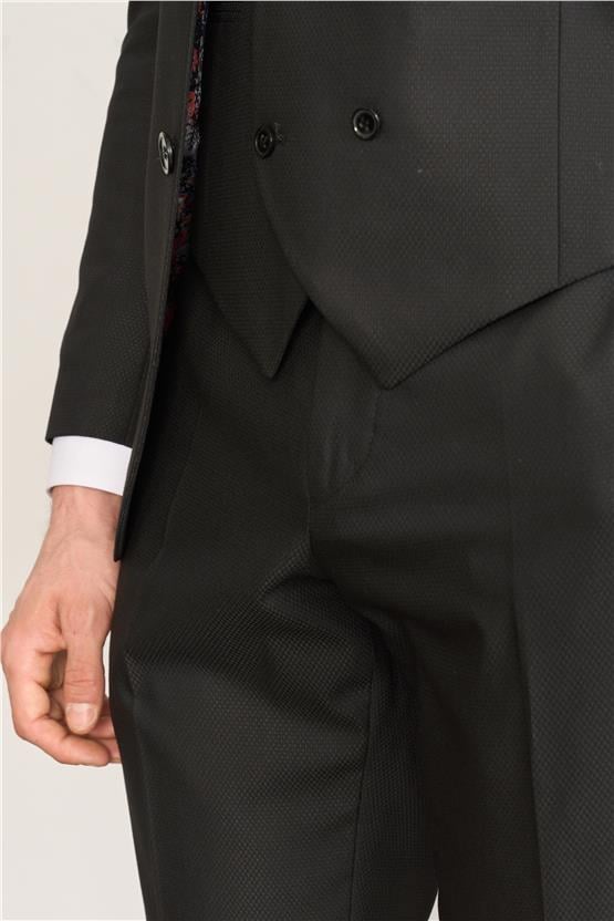 Durak Bolu Yeleklı Siyah Poliviskon Erkek Takım Elbise