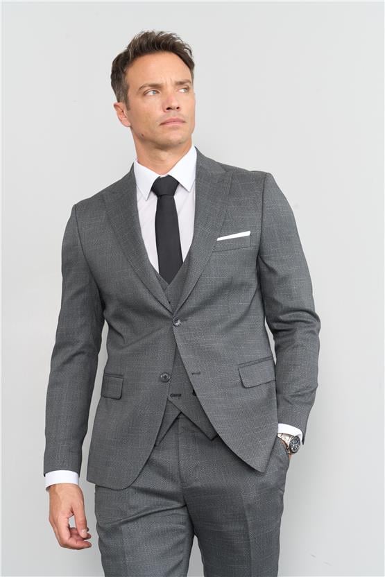 Risser Kongo Gri Poliviskon Erkek Takım Elbise