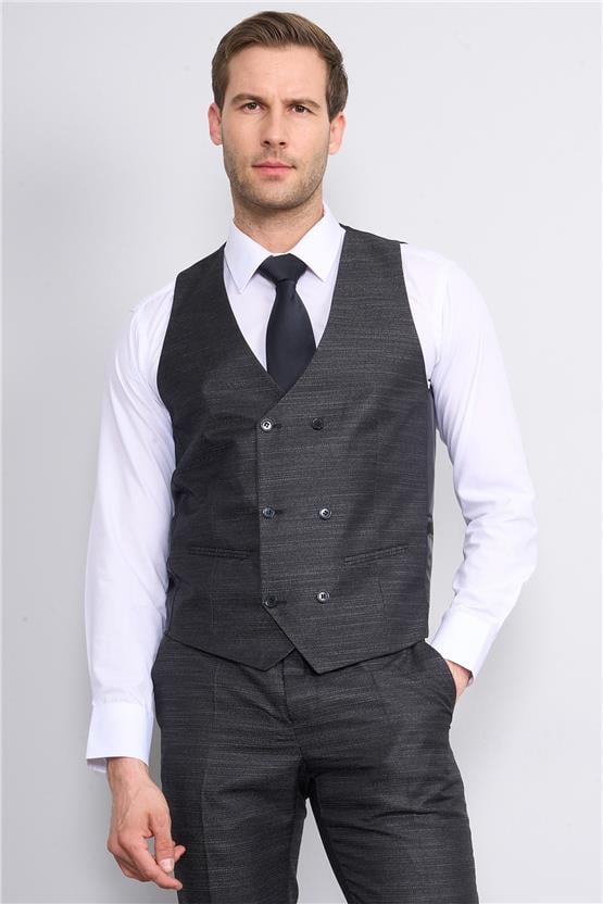 Risser Kongo Siyah Poliviskon Erkek Takım Elbise