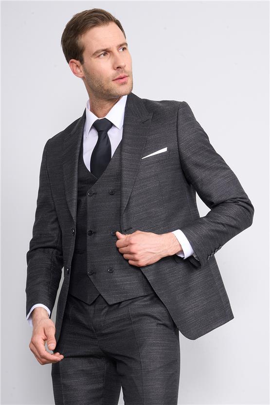 Risser Kongo Siyah Poliviskon Erkek Takım Elbise