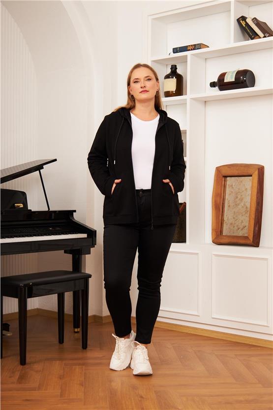 Rmg O4504 001 Siyah Kadın Sweatshirt 44-54