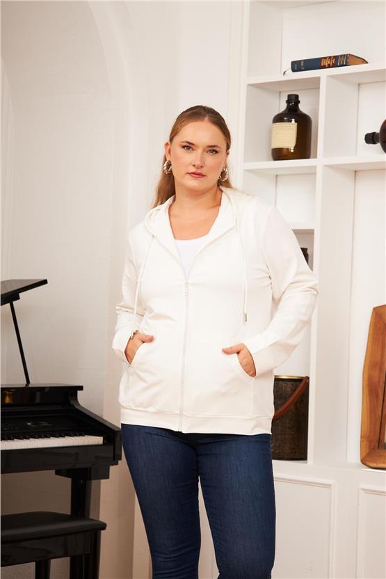 Rmg O4504 005 Beyaz Kadın Sweatshirt 44-54