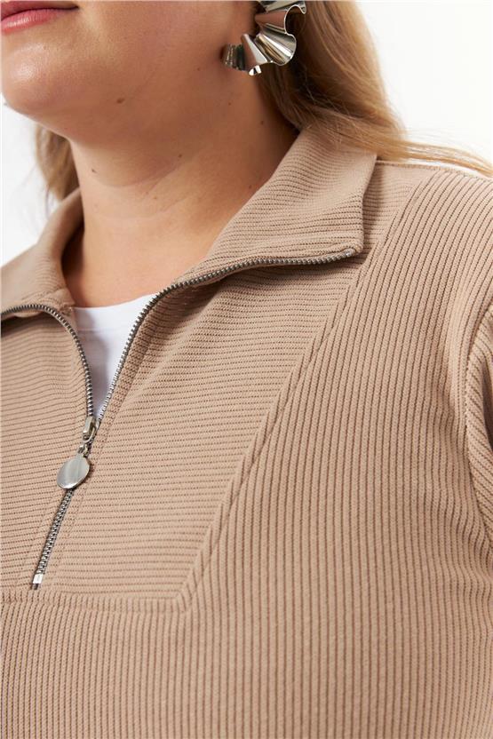 Rmg O6522 028 Vizon Kadın Sweatshirt 44-54