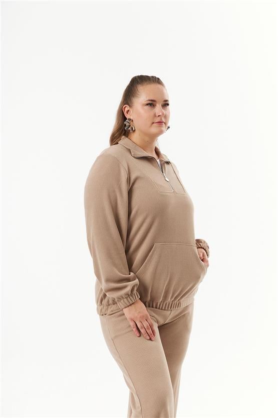 Rmg O6522 028 Vizon Kadın Sweatshirt 44-54