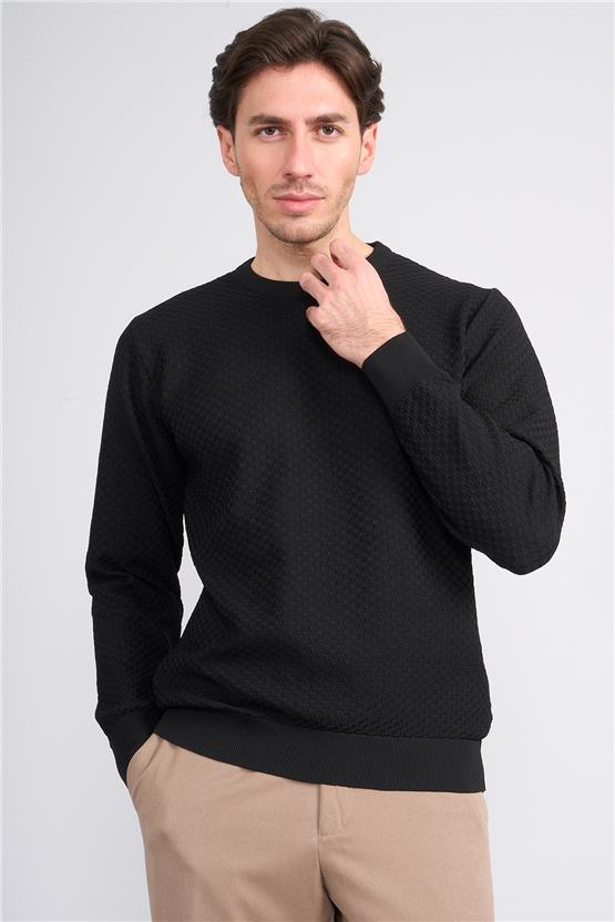 Rosso 122358 Siyah Erkek Triko Kazak