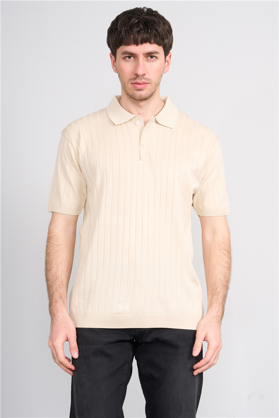 Rosso Y26 26052 Bej Erkek Polo Yaka Polyelıt Trıko Tişört S-Xxl
