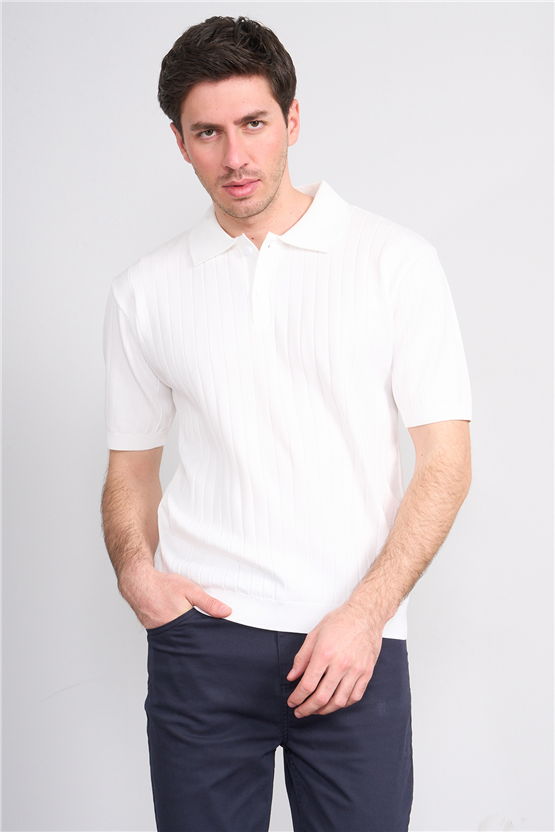Rosso Y26 26052 Ekru Erkek Polo Yaka Polyelıt Trıko Tişört S-Xxl