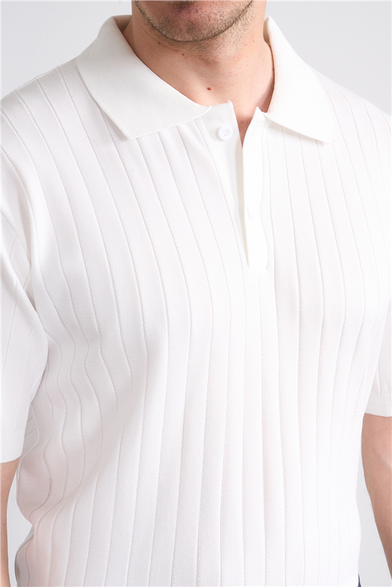 Rosso Y26 26052 Ekru Erkek Polo Yaka Polyelıt Trıko Tişört S-Xxl
