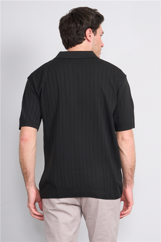 Rosso Y26 26052 Siyah Erkek Polo Yaka Polyelıt Trıko Tişört S-Xxl
