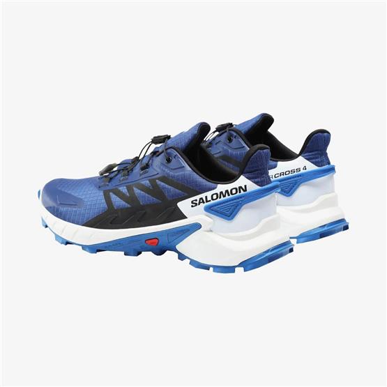 Salomon Supercross 4 4510 Blue Prınt-Black-Lapıs Blue Erkek Patika Koşu Ayakkabısı