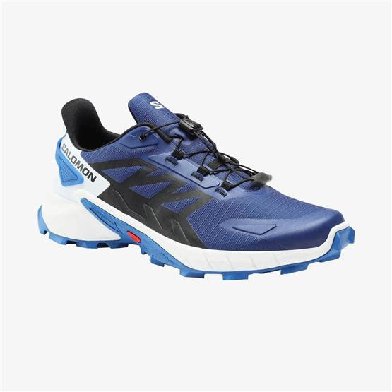 Salomon Supercross 4 4510 Blue Prınt-Black-Lapıs Blue Erkek Patika Koşu Ayakkabısı