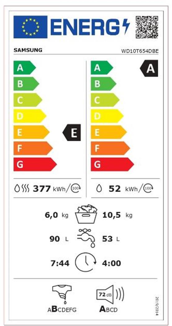 SAMSUNG WD90T654DBE1AH 1400D/9KG CAMASIR MAKINESI