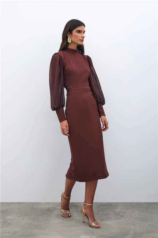 Sateen Y26 1037-4019 Kalem Etek Kahverengi