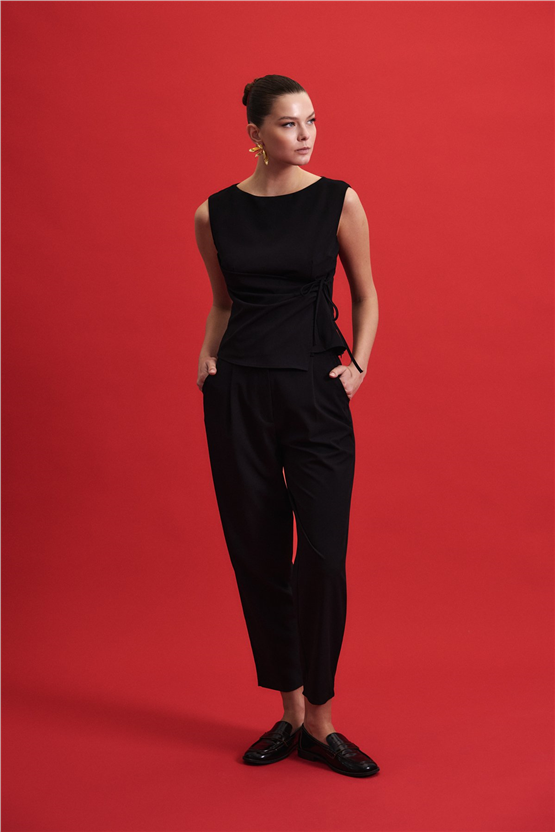 Sateen Y26 1989-1254  Lena Bluz Siyah Kadın