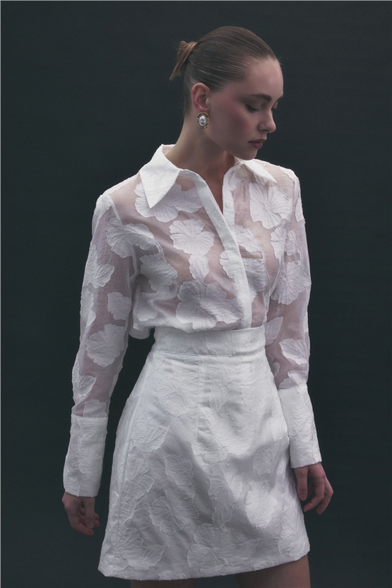 Sateen Y26 2133-2190 Belica Gömlek Ekru