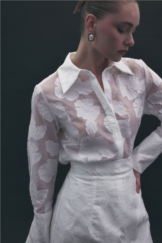 Sateen Y26 2133-2190 Belica Gömlek Ekru
