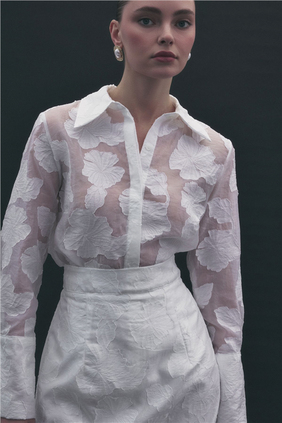 Sateen Y26 2133-2190 Belica Gömlek Ekru