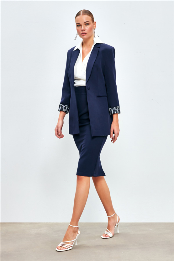 Sateen Y26 779-4518 Kalem Etek Lacivert