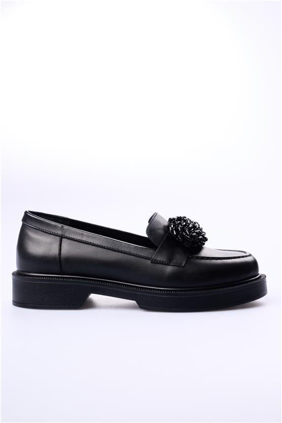 Seçil 08 Siyah Kadın Deri Ayakkabı