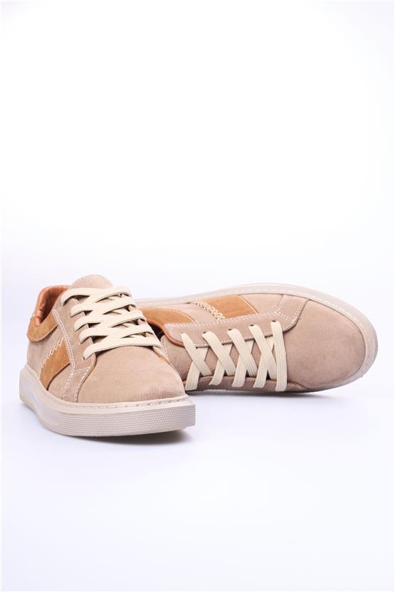 Seçil 1640 Bej Nubuk Kadın Deri Ayakkabı
