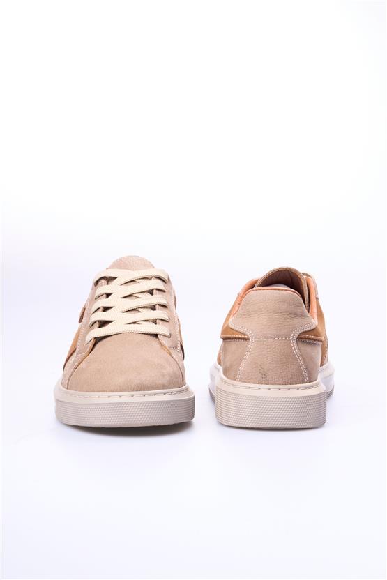 Seçil 1640 Bej Nubuk Kadın Deri Ayakkabı