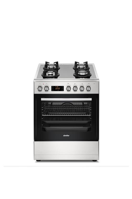 Simfer 1226 Tam Boy Fırın 4 Gözlü Cam Yüzey Trubo 7 Fonksiyon + Grill