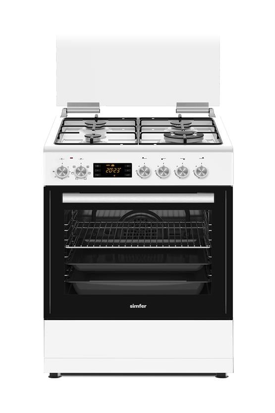 Simfer 1262 Tam Boy Fırın 3 Gözlü+1 Wok Turbo 7 Fonksiyon + Grill