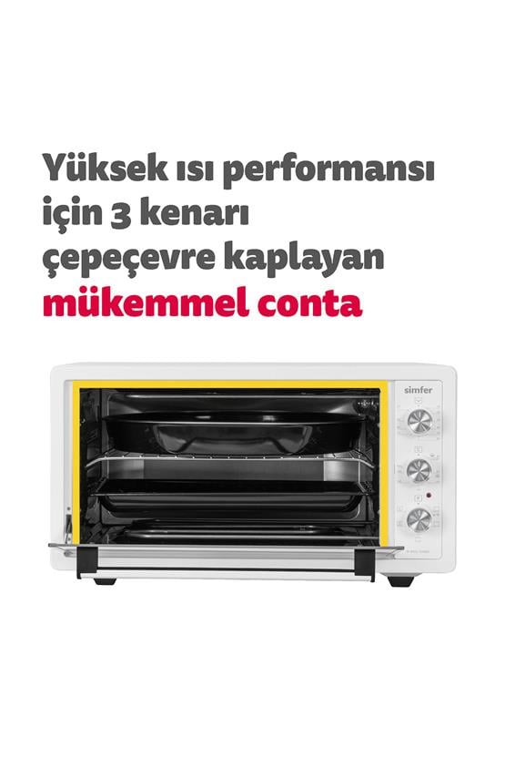 Simfer 4502 Turbo Beyaz Midi Fırın 45 Litre Yoğurt Fonksiyonlu