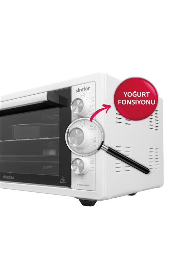 Simfer 4502 Turbo Beyaz Midi Fırın 45 Litre Yoğurt Fonksiyonlu