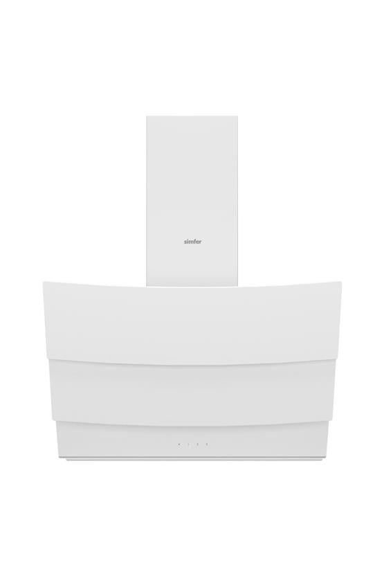 Simfer 8707 60Cm Premium Dokunmatik Beyaz Cam Davlumbaz Kumandalı