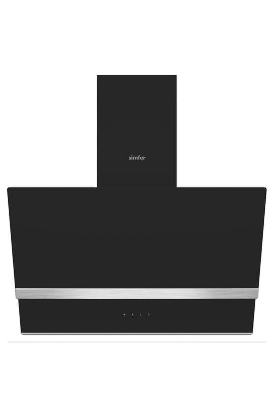 Simfer 8738 60Cm Premium Dokunmatik Inox Dekorlu Cam Davlumbaz