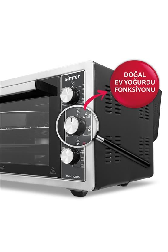 Simfer M-4503 45Litre Inox Midi Fırın 6 Fonksiyon Turbo