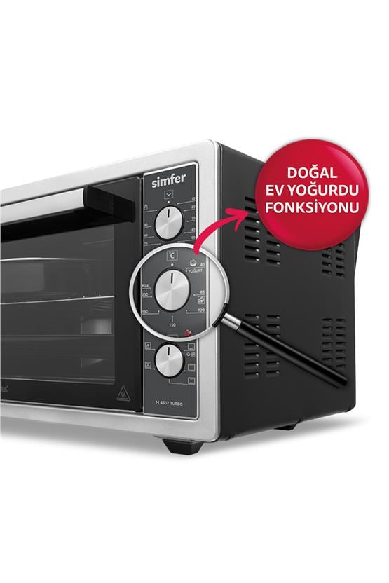 Simfer M-4507 45Litre Inox Midi Fırın 6 Fonksiyon Turbo